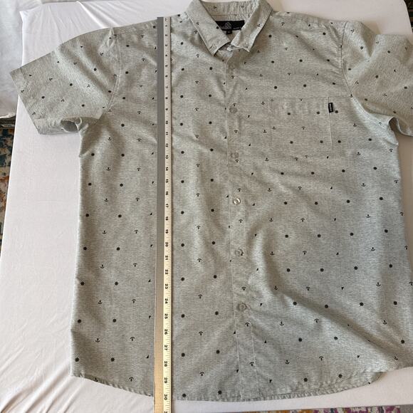 Molokai Surf Co Mens XL Nautical Button Down Shirt Short Sleeve Beach Resort - Picture 8 of 9